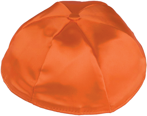 Orange Satin Kippah